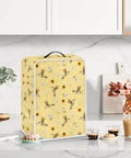 Slick Hummingbird Floral Coffee Maker Cover on kitchen counter, waterproof polyester, fits appliances securely, 11x6.9x15.7in.