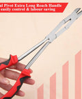 Extra Long Reach Wire Cutting Pliers With Double Joint Diagonal Cutters For Tight Spaces, 305mm high-carbon steel, TPR handles