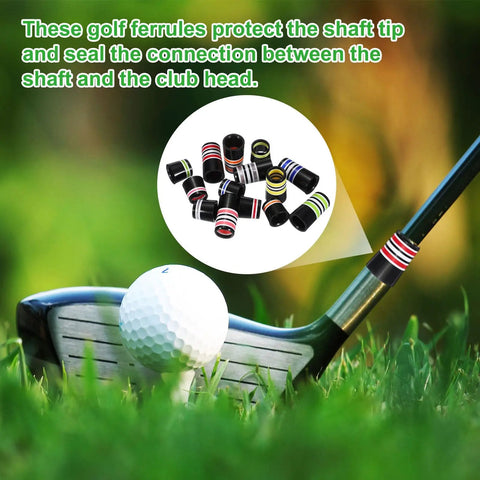 Golf Ferrules 12 Point 7mm Taper Tip Shaft Protectors for Iron Clubs Durable Cap Ferrules Replacement Pink 6 Pack 0 37 Inch