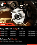 Front Wheel Bearing And Hub Assembly With ABS For Dodge Ram 1500 2006 2007 2008 4WD Eight Lug Compatible With Ram 2500 2006 2007 2008 And Ram 3500 2006 2007 2008