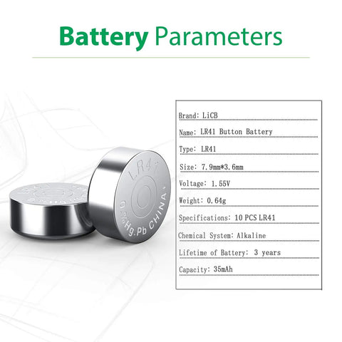 All American Rock Solid 10 Pack LR41 AG3 392 1 5V Coin And Button Cell Batteries delivering heavy duty long lasting power for hearing aids.
