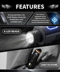 KUSOLE ultrasonic cutting blade handheld tool with 4 LED beads and OLED display, front view
