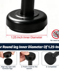 Heavy Duty Rubber Chair Leg Caps For Wrought Iron Patio Furniture 1.25 Inch Inner Fit Anti Slip Floor Protectors installation guide