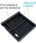 Center Console Organizer Tray For Toyota Tacoma 2016 2017 2018 2019 2020 2021 2022 2023 ABS Material with non-slip liners