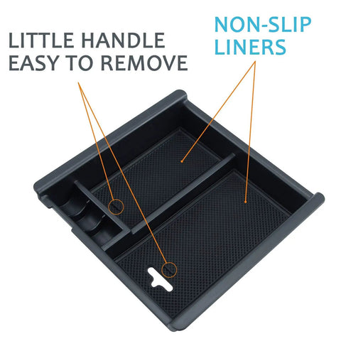 Center Console Organizer Tray For Toyota Tacoma 2016 2017 2018 2019 2020 2021 2022 2023 ABS Material with non-slip liners