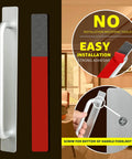 Close-up of Self Stick Instant Cabinet Drawer Handles Set Aluminum Alloy With Adhesive Backing, showing easy installation and no tools needed.