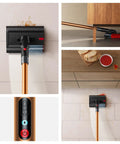 Ultra Slim Cordless Wet Floor Cleaner with Microfiber Roller, 64,000 Filaments mopping tile floor and cleaning sauce spill