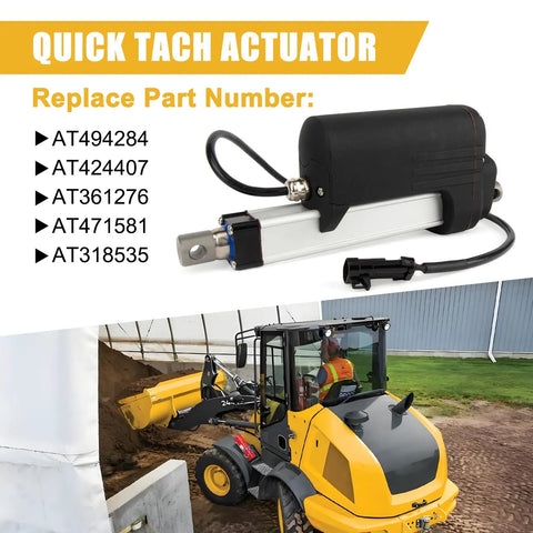 Heavy Duty Quick Tach Actuator Replacement For AT494284 AT424407 AT361276 loader and skid steer in construction site