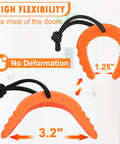 Bulletproof First Responder Door Stops 4 Piece Kit Emergency Police Kick Jammers with flexible orange rubber design.