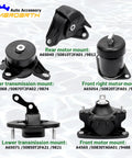 Set Of 5 Engine Motor Mounts And Transmission Mount Kit For 2008 2012 Honda Accord 2.4L L4 And 2009 2013 TSX Automatic Transmission Only Direct OE Replacement A4565 A4572 A4570 A4584 A4561 shown in various angles