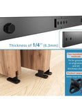 Antique Style Bypass Sliding Wood Barn Door Hardware Kit With Black Top Mounted Tracks And Bearing Rollers For Double Doors