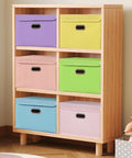 Premium Pink Fabric Storage Cubes Featuring Reinforced Stainless Steel Handles And Secure Cover Lids For Killer Closet Setup and Super Collapsible Foldable Nursery Bins To Organize Your Space Like A Pro on shelf.