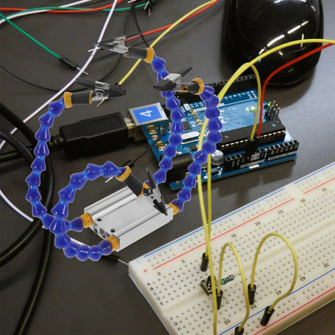 Multifunctional Soldering Station Table With Four Flexible Arms And Base For Electronics Soldering And Welding PCB Repair