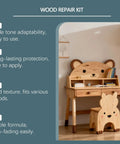 Easy Wood Repair Kit For Furniture Scratches And Nicks Odorless Plant Based Formula Kid And Pet Safe on wooden kids desk