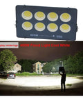 JUDYSSY Ultrathin Led Flood Light 400W shown illuminating a court at night, demonstrating its waterproof IP66 rating.