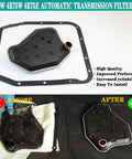 Pro Grade Heavy Duty Automatic Transmission Filter Kit For 4R70W 4R75W And 4R75E with before and after comparison