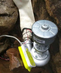 Water Turbine Generator 400W Hydroelectric Power Unit 220V Micro Hydro Generator installed in rocky creek setting