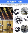 Cable clamp set, 68-piece 304 stainless steel cushion pipe clamps in 1/4–1'' sizes, with PP storage case.