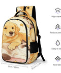 Bone And Wool Ball Mates Printed Backpack For Unisex Large Capacity Daypack with dog and cat design, durable polyester.