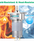 Mini Micro DC Gear Motor 35W 12V 150 RPM With CW CCW Adjustable Speed shown with temperature resilience