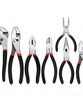 7 Piece Pliers Set With Slip Joint Long Nose Diagonal Groove Joint Linesman Mini Long Nose Pliers Dipped Handles Forged Steel