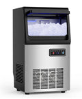 Nugget Ice Maker Machine With 100 Lbs Per Day Output, Stainless Steel Under Counter Ice Machine With 25 Lbs Storage Capacity, Self Cleaning Freestanding Sonic Pellet Ice Maker For Home Bar Restaurant Office