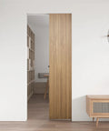 Commercial Grade Pocket Door Hardware And Track Set For 6 Foot Sliding Doors 68.7 Inch Aluminum Track System installed in modern room
