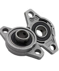 4 Pcs Pillow Block Bearing Set 10mm Bore Zinc Alloy Flange Mount Self Aligning Bearing KFL000 with 7mm Mounting Holes close-up view