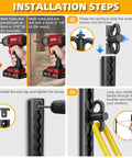 Installation steps for Adjustable Aluminum Resistance Band Wall Mount With 40 Inch Self Locking Track for Home Gym Fitness Anchors.