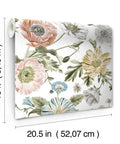 Vintage Poppy Pink Peel And Stick Wallpaper For Walls Easy Removable No Mess No Residue Easy Peasy DIY Install 20.5 Inch Wide By 18 Feet Long Drop Match With 24 Inch Repeat Covers 30.75 Sq Ft Perfect For Bedroom Or Accent Walls roll view with floral design