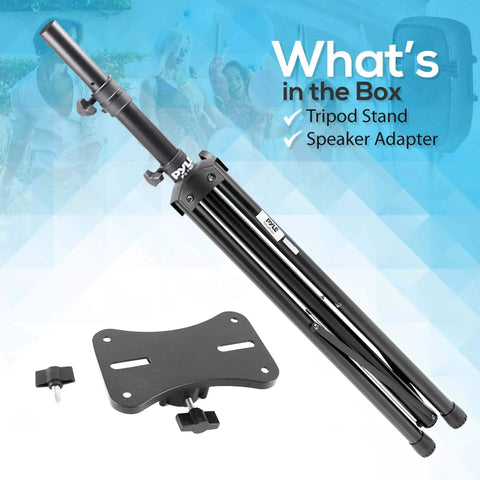 Beefy Rubber Capped Tripod Stand With Adjustable Height From 36.2 To 58 Inches Locking Safety Pin 35mm Mount Insert