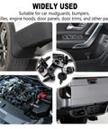 All In One M6 1.0 Fender Liner Screw And U Nut Clips Kit with 50 pieces for engine cover and body fasteners, various views