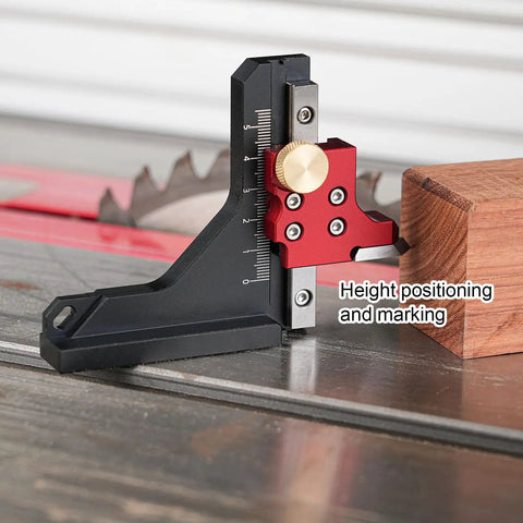 Table Saw Height Gauge For Precise Router Bit And Blade Setup Pro Grade CNC Machined Aluminum Depth Ruler With Sliding Scale