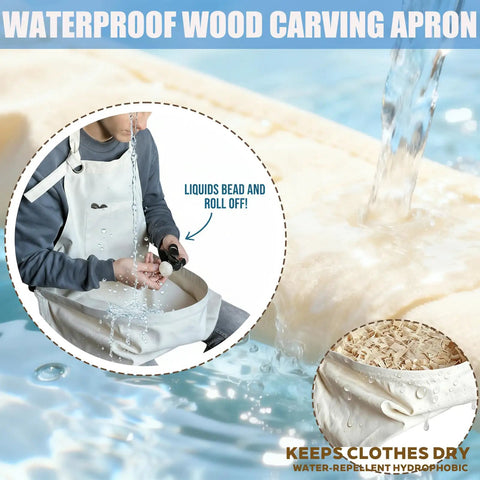 Rock Solid Wood Carving Apron With Stiff Chest Tool Pockets For Men That Stand Firm To Catch Wood Shavings And Sawdust Scraps With Zero Hassle While You Tackle Serious Shop Projects Around The Garage
