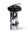 Beefy Drop In Dual Electric In Tank Fuel Pump Kit At 900 Lph Built On Heavy Duty Billet Aluminum For Gas Or E85 showing dual pumps and wiring.
