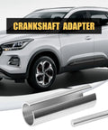 Heavy Duty 7/8 To 1 Inch Crankshaft Adapter Sleeve Aluminum Taper Converter With Stepped Key Gears in silver finish.