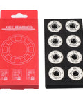 608-2RS Skateboard Bearings 8x22x7mm High Speed Smooth And Durable For Longboards Inline Skates Rollerblades White Pack Of 8