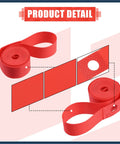 Red PVC Rim Tape Pair For 700C 27 Inch Bike Wheels Heavy Duty Rim Strip Liner showing detailed texture and finish