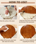 How to use Top Tier Premium Dark Oak Water Base Wood Stain for furniture cabinets and doors on a round table.