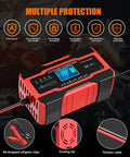 All In One 10 Amp 12V 24V Smart Battery Charger Maintainer Trickle Charger And Desulfator with display and safety features