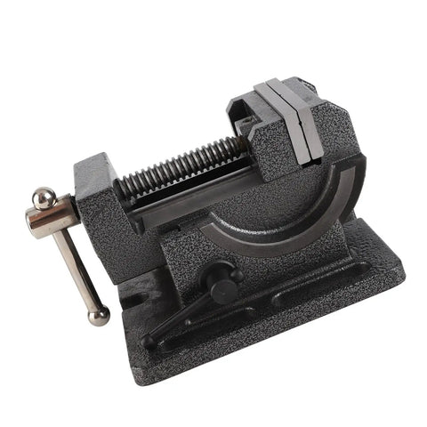 Rock Solid Heavy Duty 3 Inch Drill Press Vise With Cast Iron Frame And Hardened Steel Jaws designed for zero slip clamp action