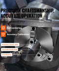 Three Jaw Self Centering Lathe Chuck 10 Inch With 0.24 To 9.84 In Clamping Range HT300 Steel during precision calibration