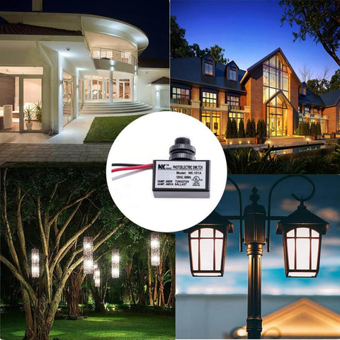 Outdoor Photocell Light Sensor Switch For Dusk To Dawn Auto On Off in settings like homes and gardens