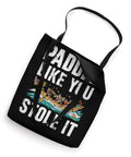 Dope Paddler Tote Bag For Dragon Boat Racing Fans And Dragonboating Crews, black tote with paddling print, 16x16 inch