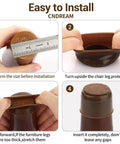 Step-by-step guide to install 32 Piece Silicone Chair Leg Caps With Felt Pads For Hardwood Floors Protect Wood From Scratches And Noise