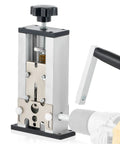 Heavy Duty Manual Wire Stripper Machine With Power Drill Adapter For Scrap Copper Cable with crank handle and drill attachment.