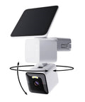 No Sweat Solar Security Camera Captures Crisp 2k Video Completely Wire Free Outdoor solar panel and camera with adjustable mount.