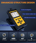 Om701 All Systems OBD2 Scanner with drop-resistant rubber case and intuitive navigation for Toyota, Lexus, Scion