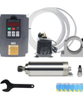 Workhorse 2.2KW Water Cooled CNC Spindle Kit with 110V VFD Inverter, 24,000 RPM, ER20 Collet, 80mm Mount, 80W Water Pump