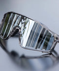 Polarized Cycling Glasses for Men and Women With 3 Interchangeable Lenses, UV400 Protection, TR90 Frame, reflective silver lens